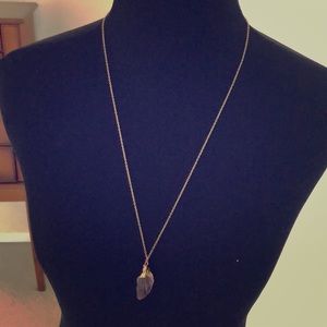 Faux amethyst necklace